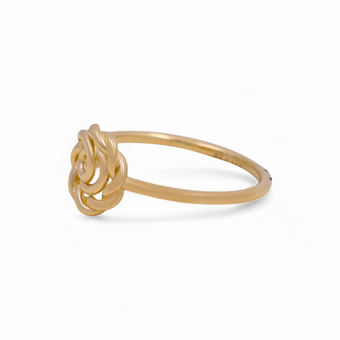 14K Yellow Gold Fancy Flower Women's Ring with Cz / Size: 7 / Weight: 1.7 GR / Y24-287
