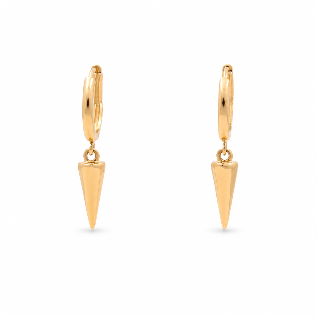 14K Yellow Gold Fashion Hoops Earrings / Weight: 2.3 GR / DQEH4FS-1