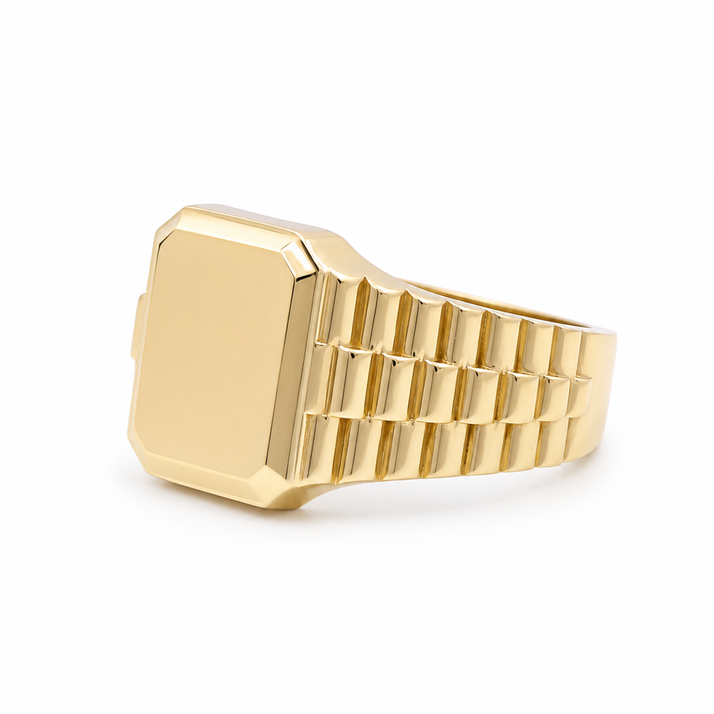 10K Yellow Gold Fashion Men's Shape Ring / Size: 10.5 / Weight: 3.0 GR / DQMR0FS-8