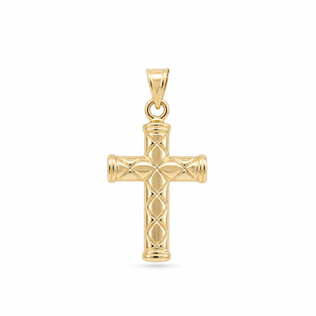 14K Yellow Gold Cross Pendant / Weight: 1.3 GR / P66P-325