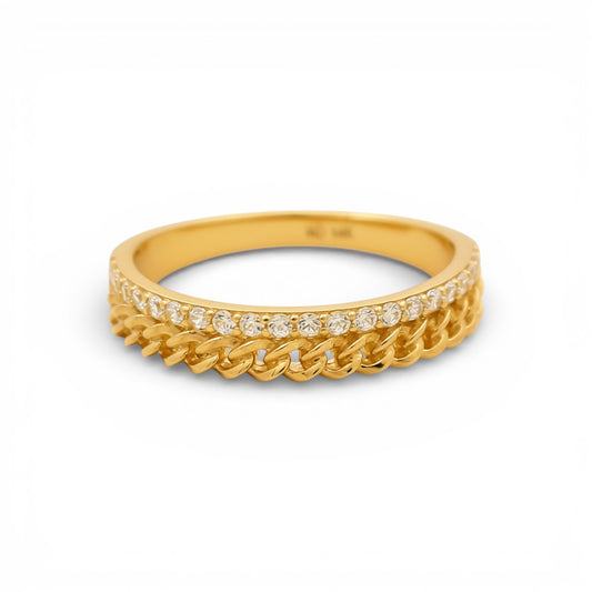14K Yellow Gold Fashion Women's Ring / Stone: Cz / Size: 7.5 / Weight: 2.3 GR / P53R-419