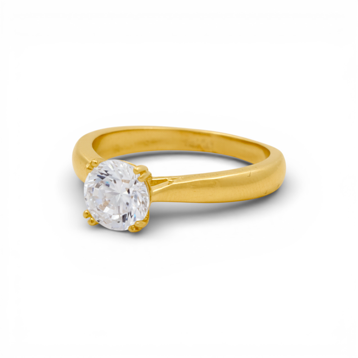14K Yellow Gold Women's Engagement Ring / Stone: Cz / Size: 6.25 / Weight: 3.4 GR / DEEWR4ER