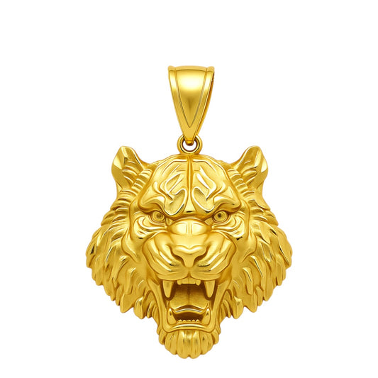 14K Yellow Gold Tiger Pendant / Weight: 4.8 GR / DAPD4TI