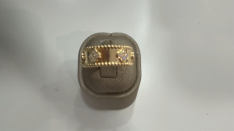 14K Yellow Gold Fashion Women's Ring with Cz / Size: 8 / Weight: 4 GR / P61R-20