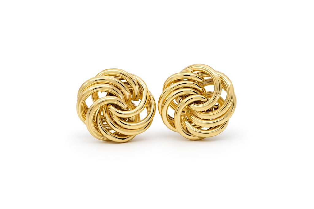 10K Yellow Gold Fashion Earrings / Weight: 1.9 GR / MR04OR02