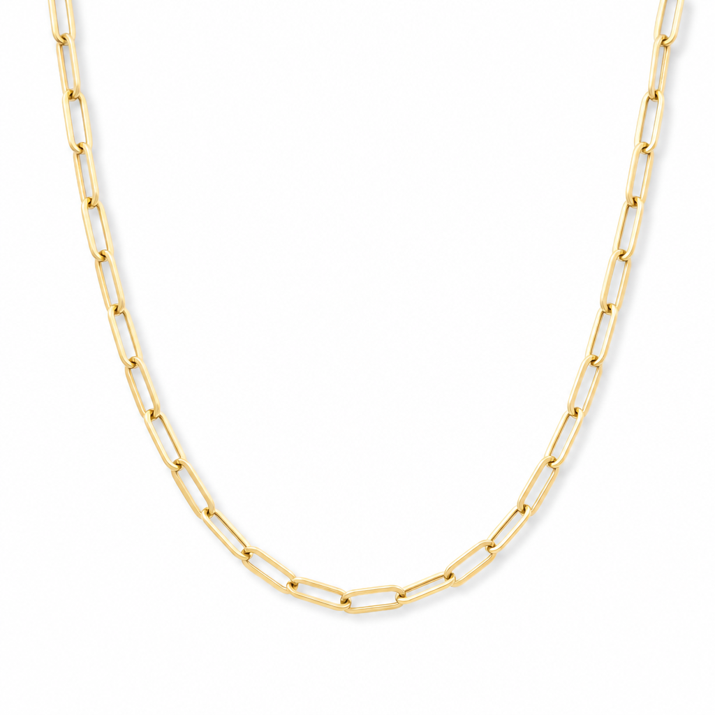 10K Yellow Gold Women's Paper Clip Necklace / Size: 20" 4.8mm  / Weight: 5.2 GR / DQNK0PC-3