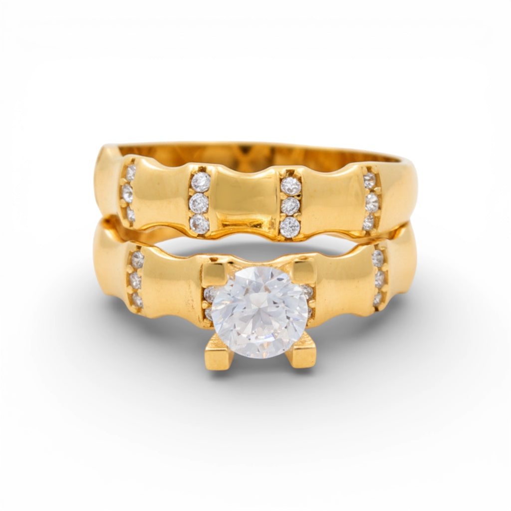 10K Yellow Gold Woman’s Bridal Set / Stone: Cz / Size: 8.5 / Weight: 2.9 GR / CQWR0BS-7