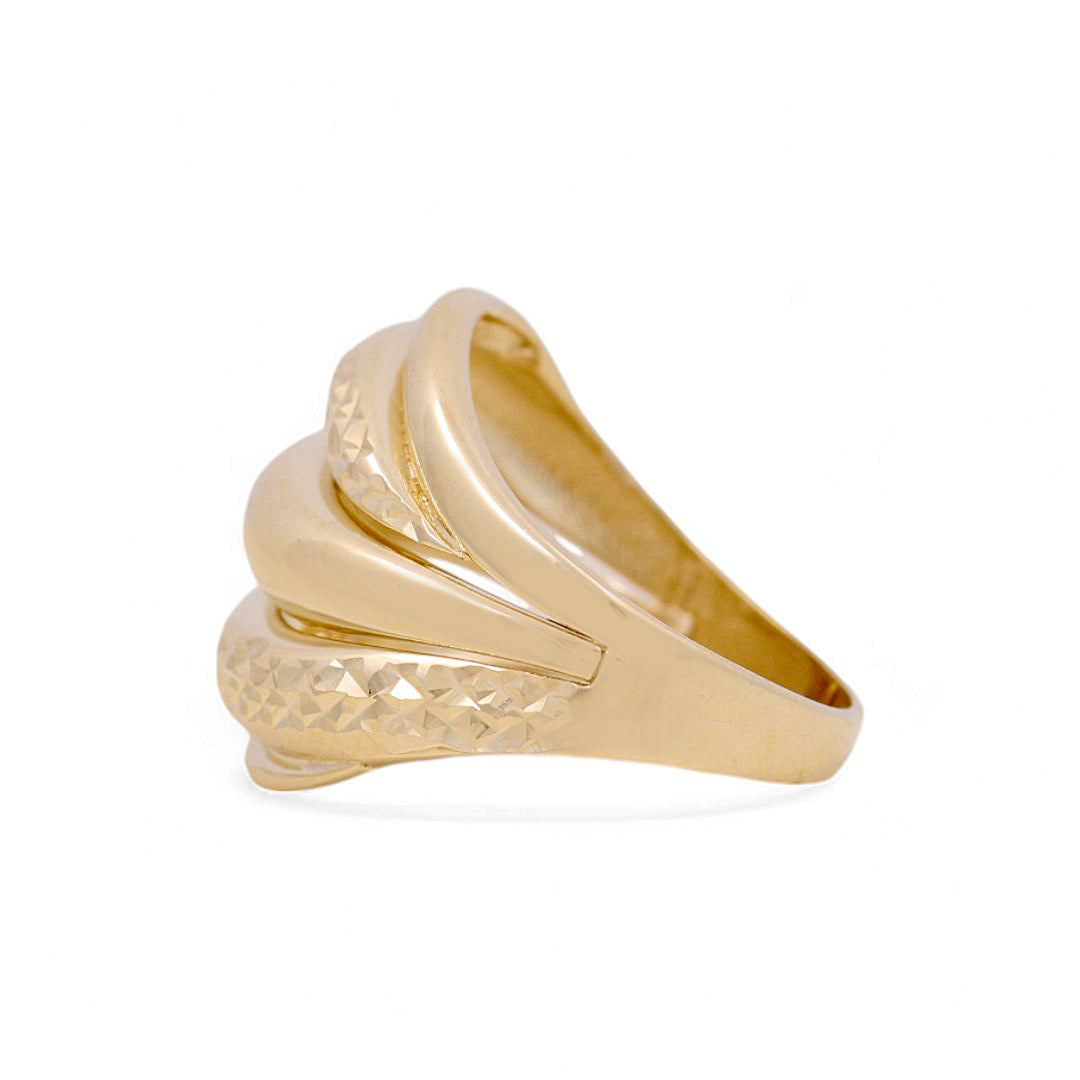 10K Yellow Gold Woman’s Diamond Cut Ring / Size: 6.5 / Weight: 4.0 GR / COWR0DC-2
