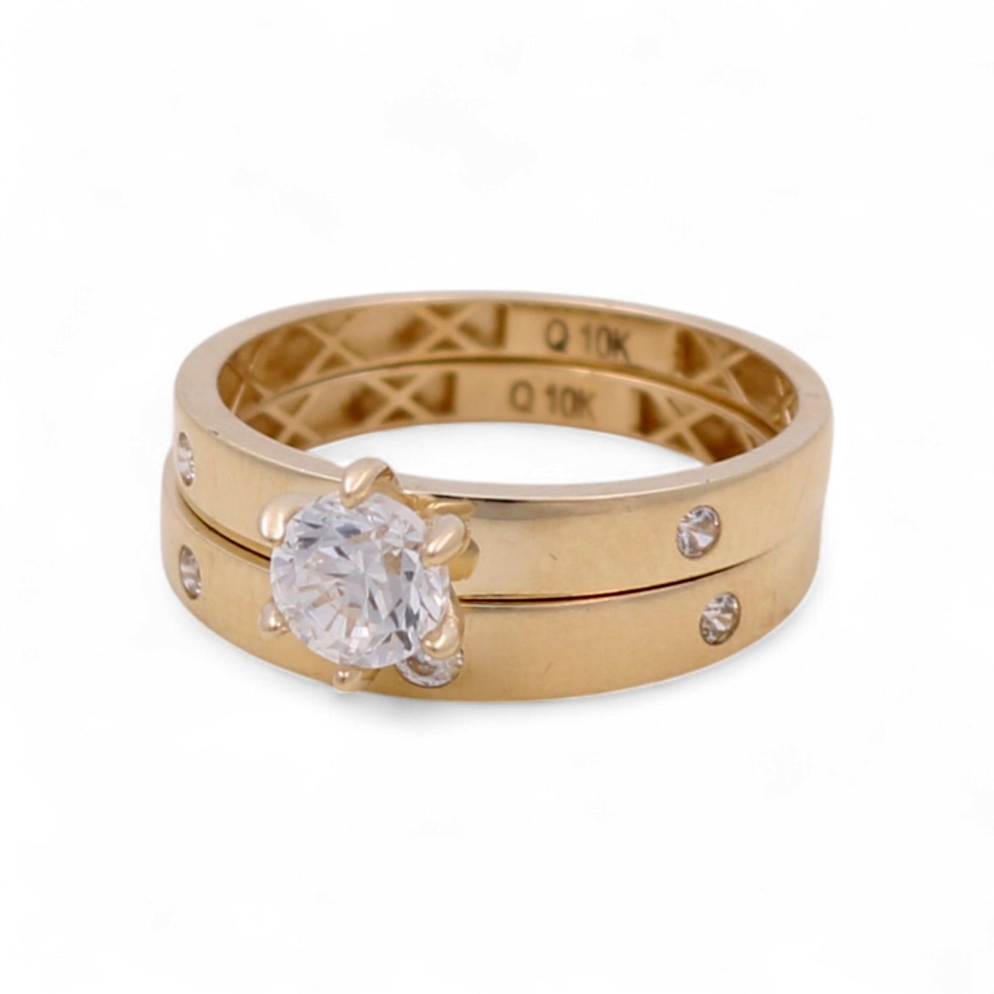 10K Yellow Gold Woman’s Bridal Set / Stone: Cz / Size: 7.5 / Weight: 3.0 GR / CQWR0BS