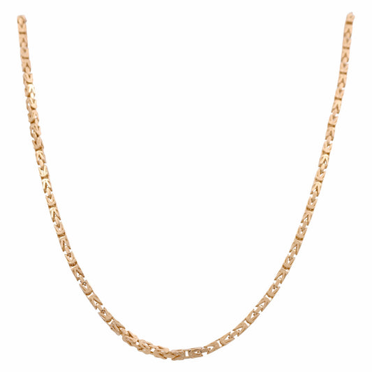 14K Yellow Gold Byzantine Link Chain / Size: 24” / Weight: 16.4 GR / DQCH4BZ
