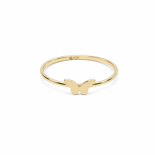 10K Yellow Gold Butterfly Women's Ring / Size: 9 / Weight: 1 GR / DQWR0BT-5