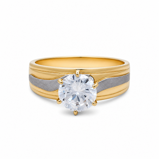 14K Yellow and White Women's Engagement Ring / Size: 6.5 / KEWRTT4ER