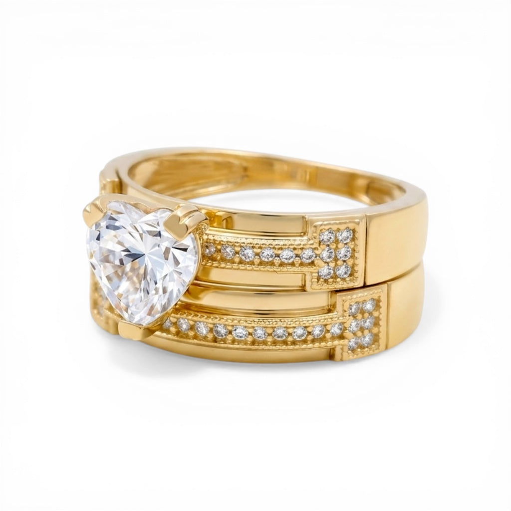 10K Yellow Gold Women’s Bridal Set / Stone: Cz / Size: 8 / Weight: 6.4 GR / CLBWR0BSHR