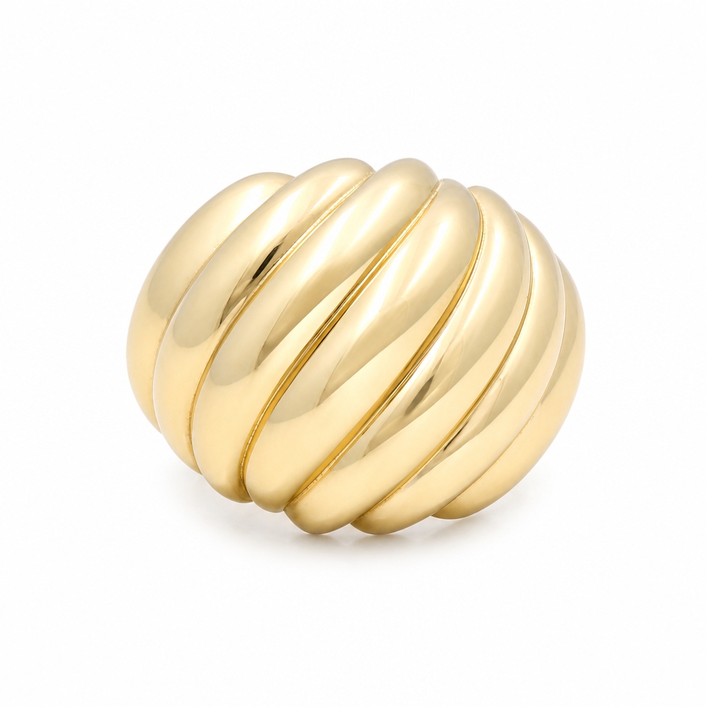 10K Yellow Gold Fashion Women's Ring/ Size: 7 / Weight: 3.4 GR / DQWR0FS-111