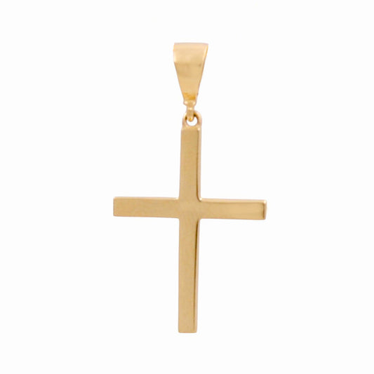 14K Yellow Gold Plane Cross Pendant / Weight: 1 GR / 636-00748