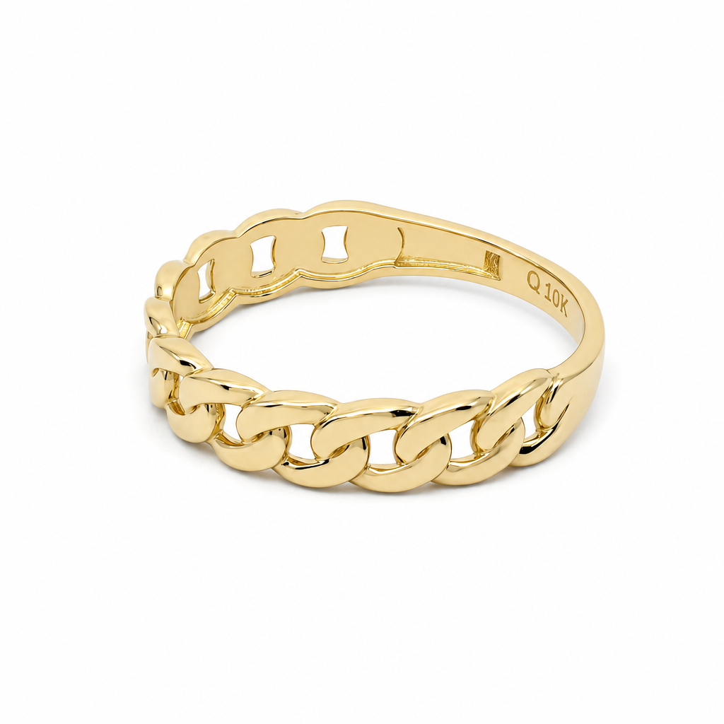 10K Yellow Gold Fashion Women's Ring / Size: 6 / Weight: 1.4 GR / DQWR0FS-115