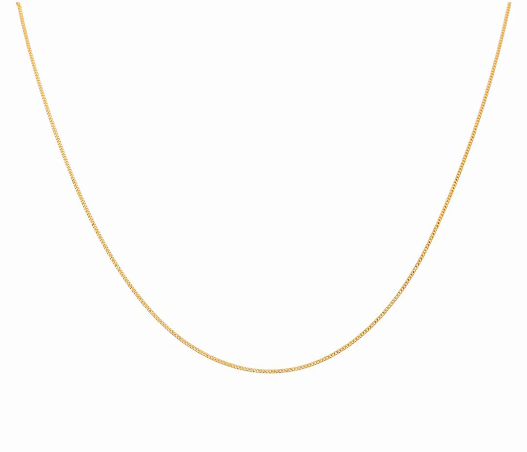 14K Yellow Gold Baby Cuban Link Chain / Size: 0.9mm-18'' / Weight: 1.2gr / LCCSCH4CB0.9-18