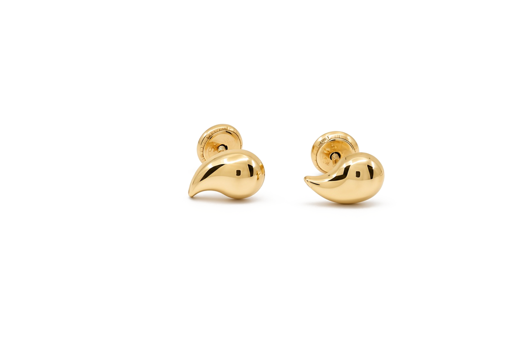 14K Yellow Gold Fashion Goticas Stud Earrings / 6-B11301PF5