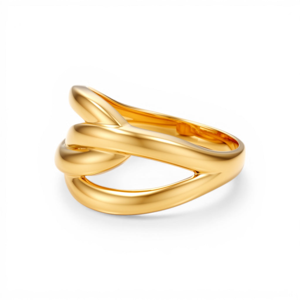 10K Yellow Gold Fashion Women's Ring / Size: 8 / Weight: 3.3 GR / DQWR0FS-60
