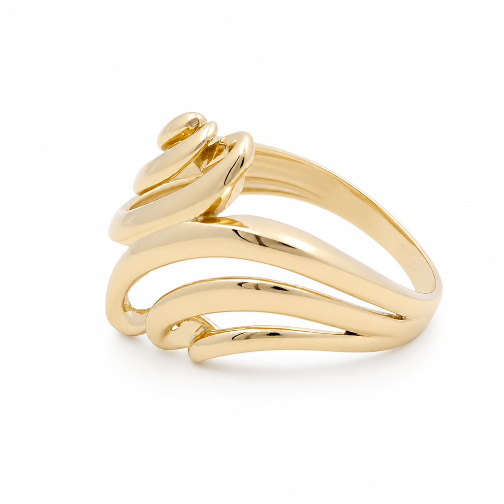 10K Yellow Gold Fashion Women's Ring / Size: 8 / Weight: 2.9GR / DQWR0FS-72