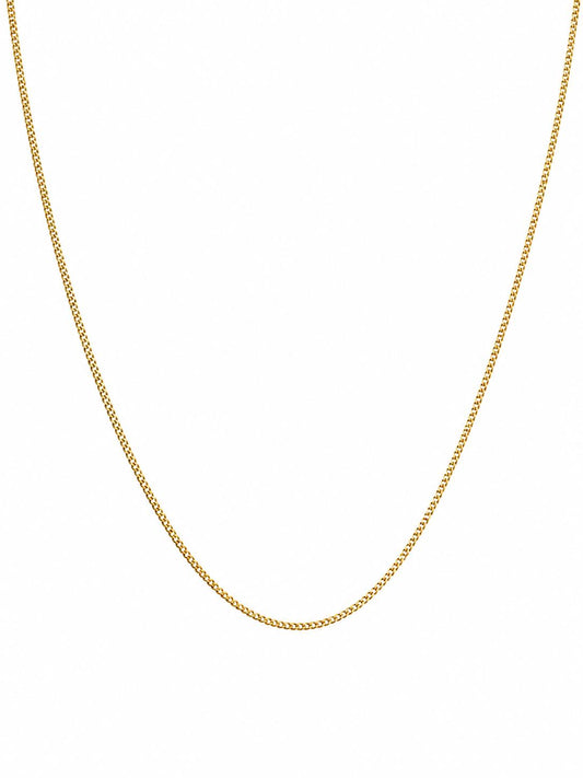 10K Yellow Gold Baby Cuban Link Chain / Size: 0.8mm-18'' / Weight: 0.8gr / LCCSCH0CL0.8-18