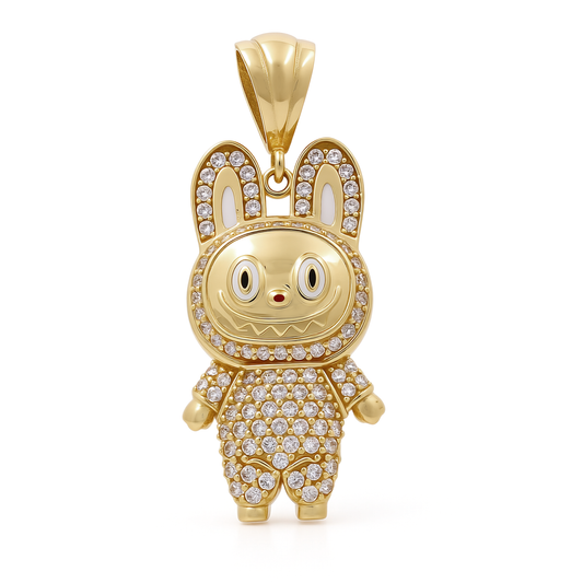 10K Yellow Gold Labubu Pendant with Cz / Weight: 2.7 GR / DQPD0LBB