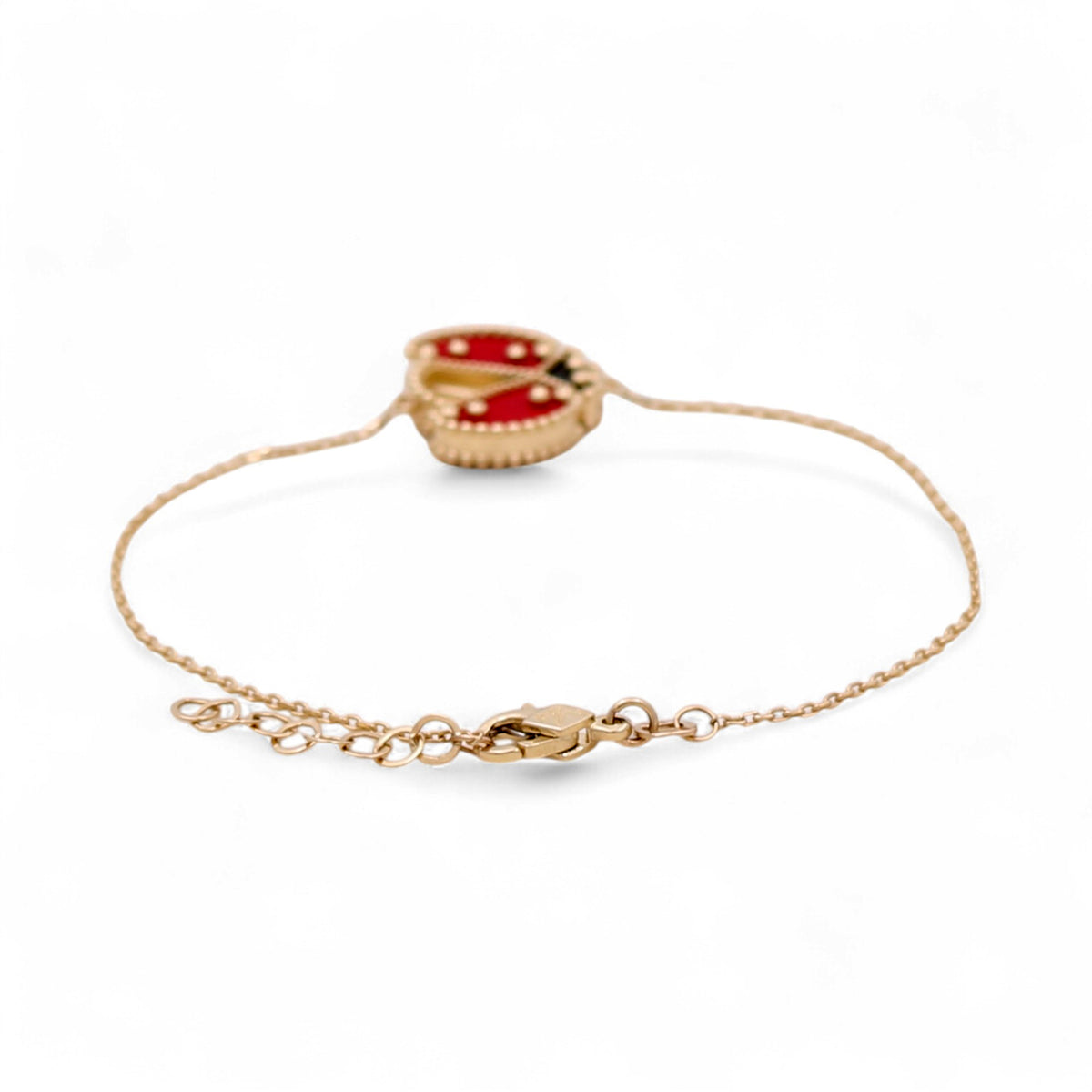 14K Yellow Gold Ladybug Women's Bracelet / Size: 7" / Weight: 3.4 GR / DQWB4LB