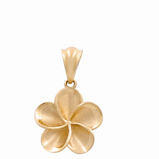 14K Yellow Gold Flower Pendant / Weight: 1.6 GR / IEEPD4FL-1