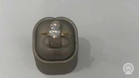 14K Yellow Gold Women's Engagement Ring / Stone: Cz / Size: 6.75 / Weight: 2.2 GR / DLBWR4ER-1