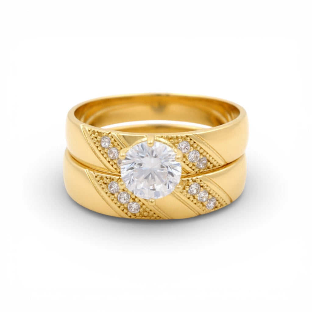 14K Yellow Gold Women’s Bridal Set / Stone: Cz / Size: 7 / Weight: 3.9 GR / DEEWR4BS-22