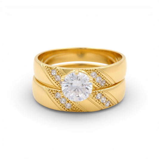 14K Yellow Gold Women’s Bridal Set / Stone: Cz / Size: 7 / Weight: 3.9 GR / DEEWR4BS-22
