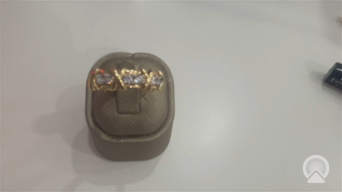 14K Yellow Gold Fashion Women's Ring with Cz / Size: 7.5 / Weight: 3.6gr / DQWR4FS-101
