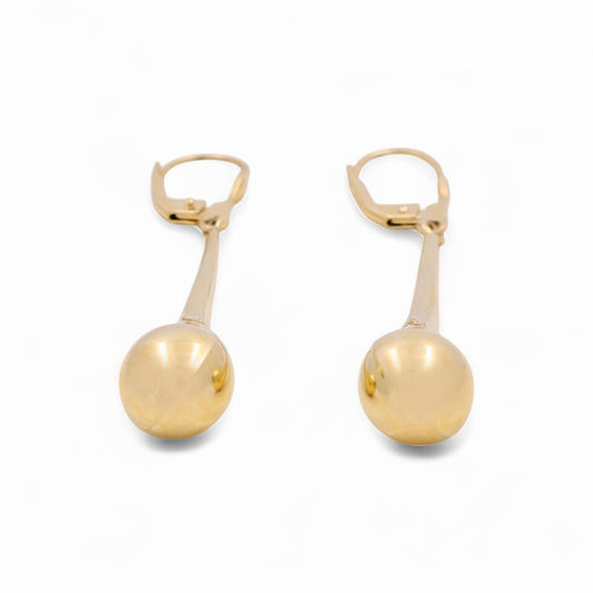 14K Yellow Gold Fashion Drops Earrings / Weight: 3.6 GR / IEEED4FS-3