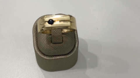 14K Yellow Gold Men’s Fashion Ring with CZ / Size 11 / Weight: 5.9GR / CLBMR4FS-3