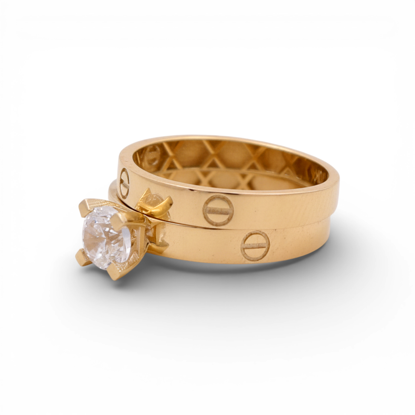 10K Yellow Gold CT Woman’s Bridal Set / Stone: Cz / Size: 8 / Weight: 2.6 GR / CQWR0BSCT-1