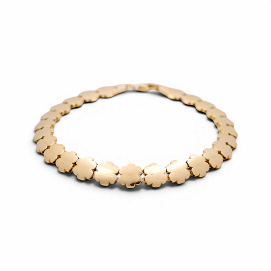 14K Yellow Gold Women's Italian Bracelet / Weight: 9.1 GR / ISWB4FS-8