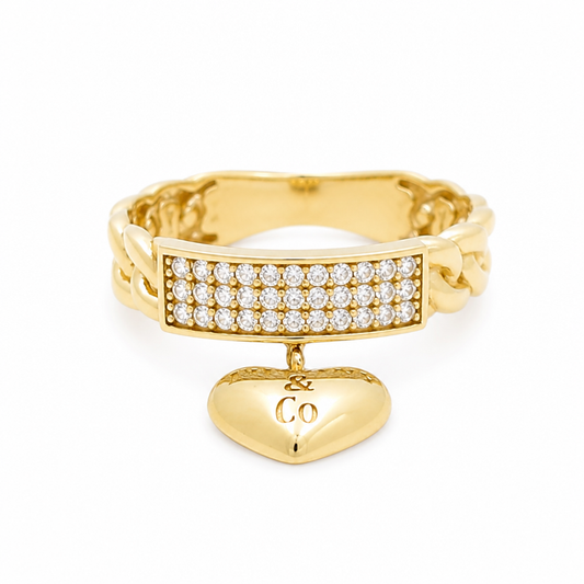 10K Yellow Gold Fashion Women's Ring  / Size: 7.5 / Weight: 2.7 GR / DQWR0FS-105