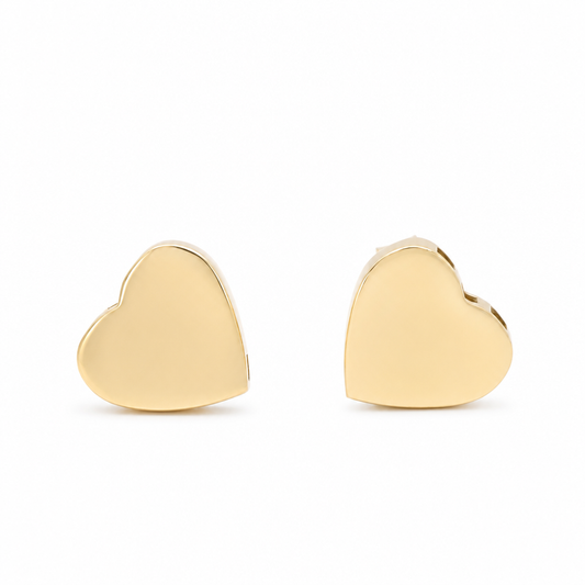 10K  Yellow Gold Fashion Women's Stud Earring / Size:9mm  / Weight: 1.6 GR / DQES0HR-1