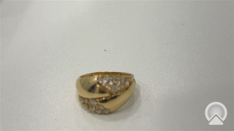 14K Yellow Gold Women’s Fashion Ring / CZ /Size 8 / Weight: 3.7gr/ COWR4FS-140