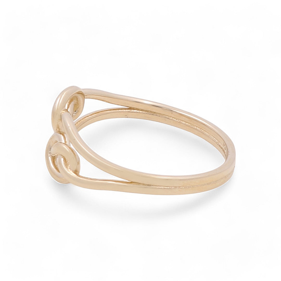 14K Yellow Gold Women’s Double Knot Ring / Weight: 2.3 GR / COWR4FS-112