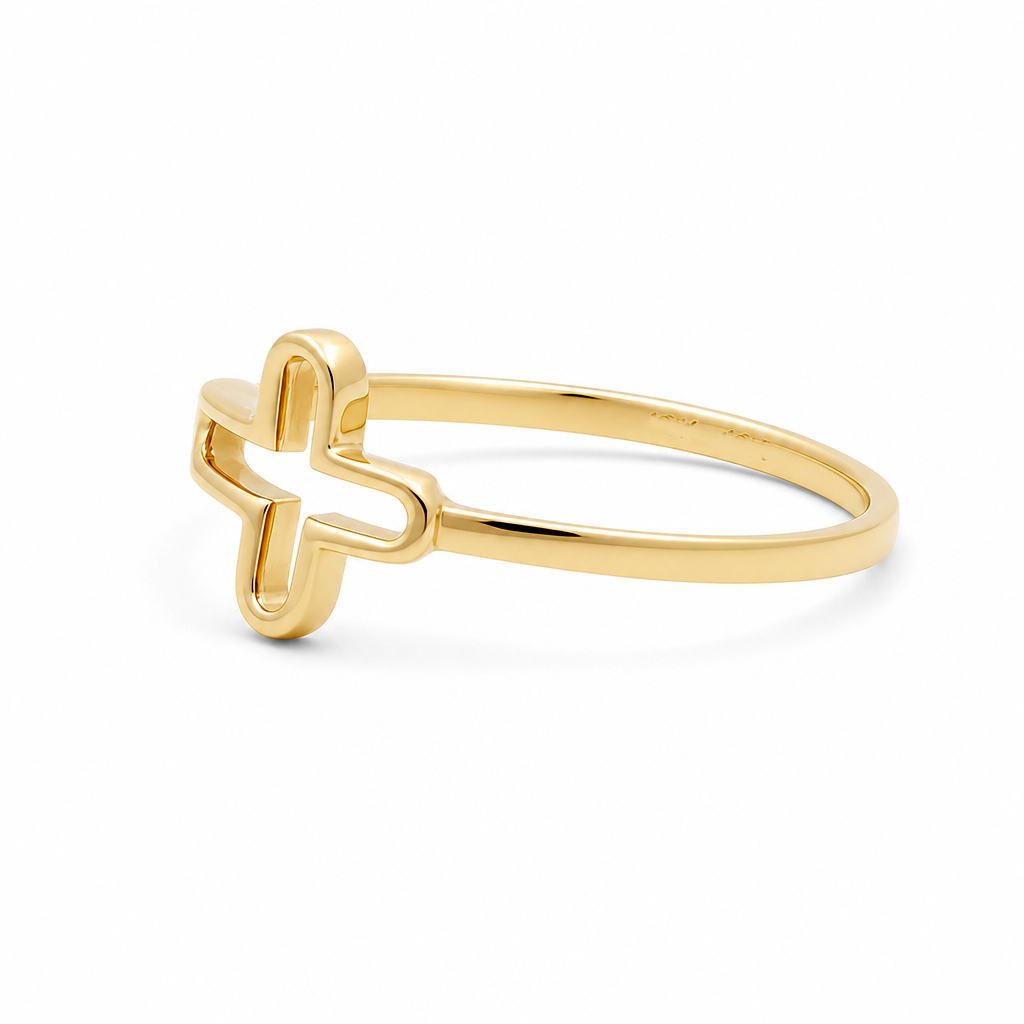 10K Yellow Gold Fashion Women's Ring / Size: 8.25 / Weight: 1.2GR / DQWR0FS-74