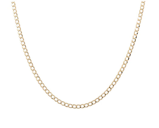 10K Yellow Gold Solid Curb Chain / Size: 24" 5mm / Weight: 14.2 GR / SCG0CB24-5