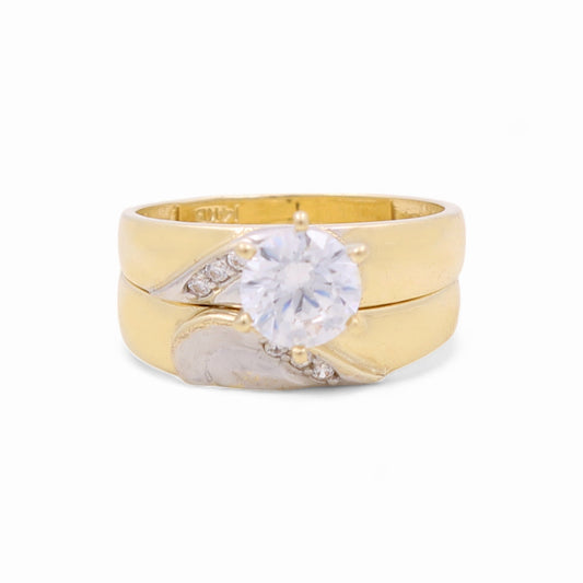 14K Yellow and White Gold Women’s Bridal Set / Stone: Cz / Size: 7 / Weight: 5 GR / CEEWRTT4BS-2