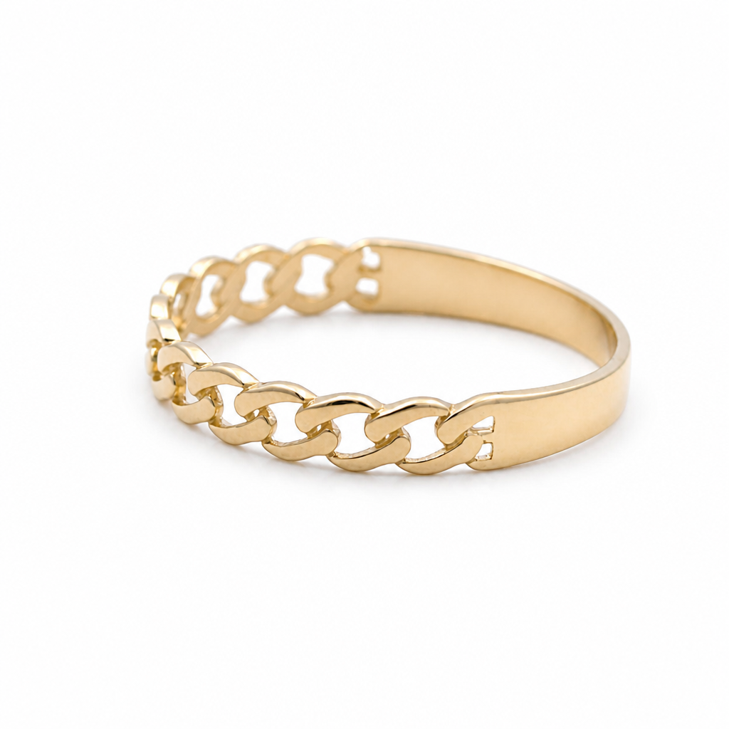 10K Yellow Gold Fashion Women's Ring / Size: 8 / Weight: 0.8 GR / DQWR0FS-97