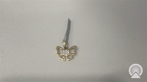 10K Yellow Gold Butterfly Pendant with White Cz / CZ / Weight: 0.6GR / DPPD0BF-1