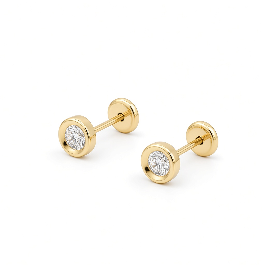 14K Yellow Gold Fashion Stud Earrings / 6-338301PS3