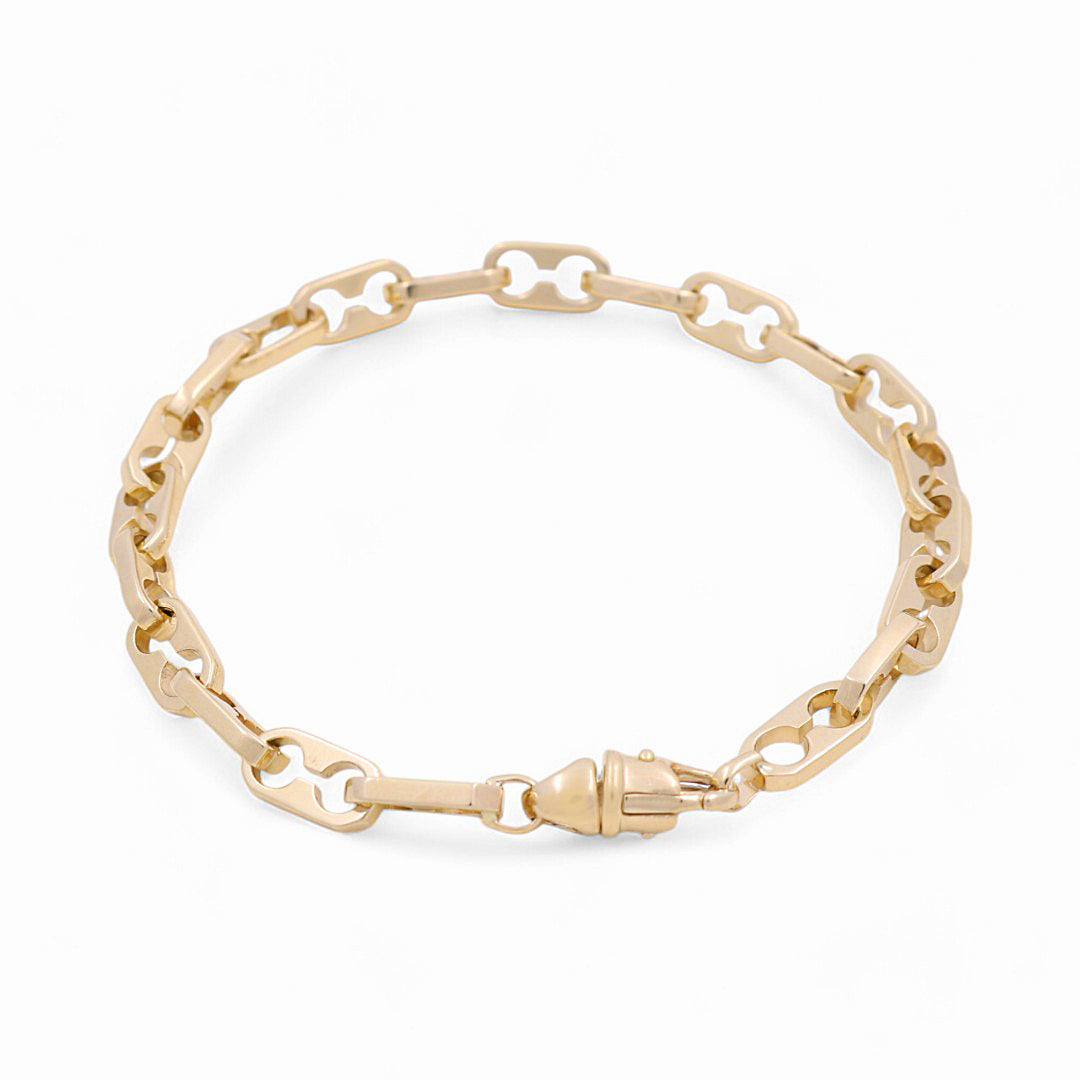 14K Yellow Gold Italian Link Men’s Bracelet / Size: 8.5” / Weight: 24.7 GR / 374.116-8.5