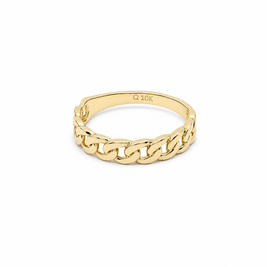 10K Yellow Gold Fashion Women's Ring / Size: 6 / Weight: 1.4 GR / DQWR0FS-115
