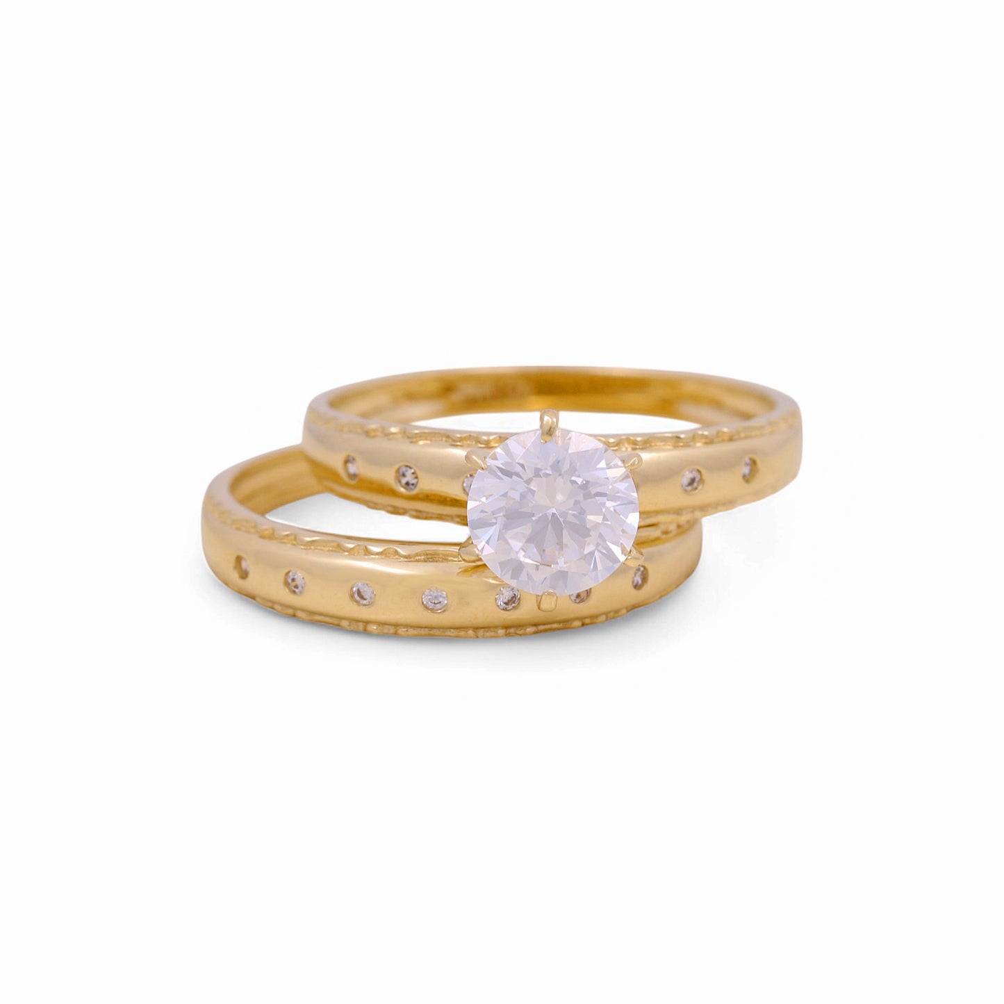 14K Yellow Gold Women’s Bridal Set / Stone: Cz / Size: 7 / Weight: 3.9 GR / KEEWR4BS-17