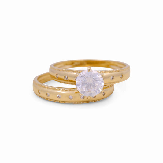 14K Yellow Gold Women’s Bridal Set / Stone: Cz / Size: 7 / Weight: 3.9 GR / KEEWR4BS-17